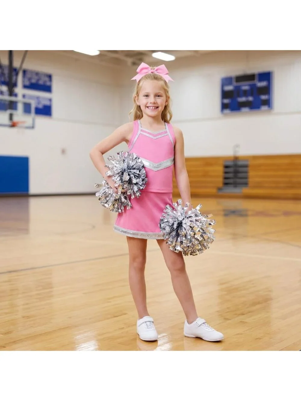 Girls Leather Dance Sneakers - Stylish Cheer Shoes for Performance & Comfort